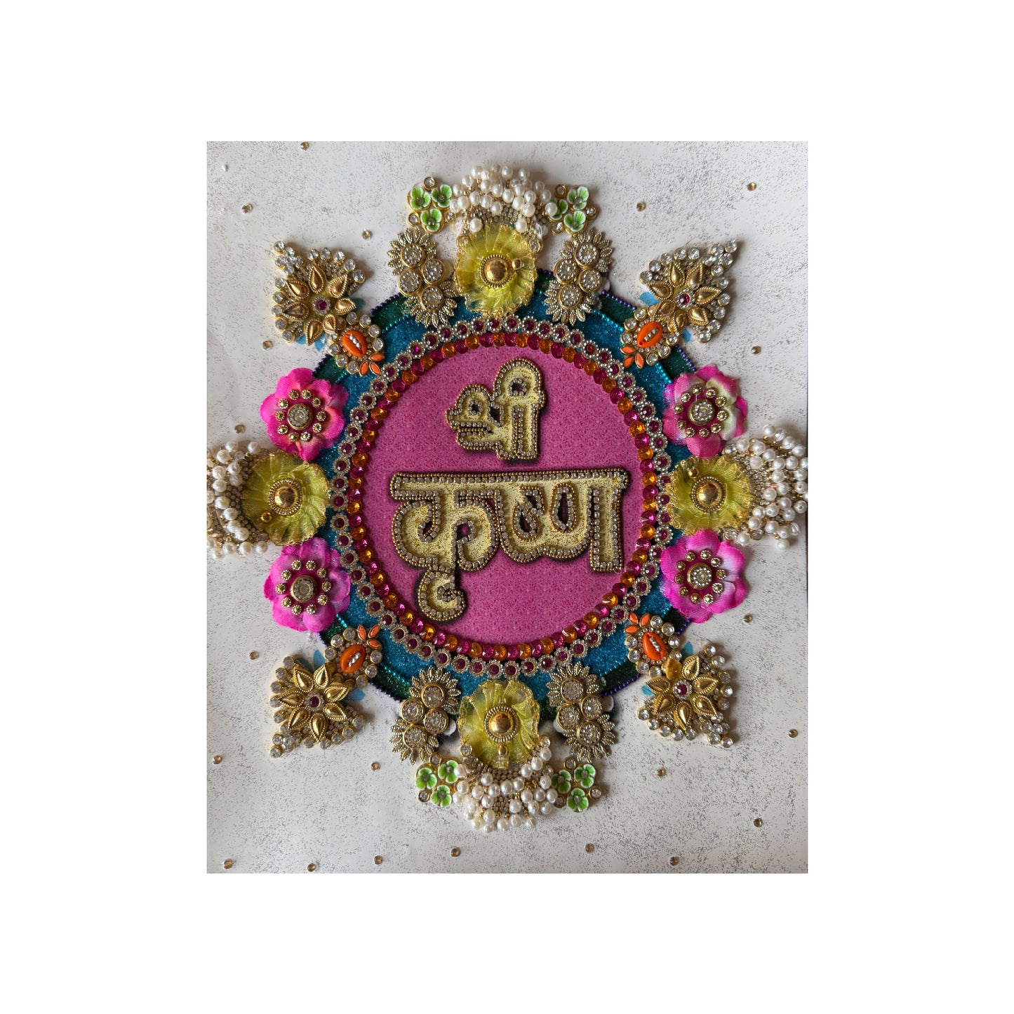 krishna Naam- Floral Pink