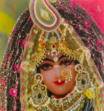 Divine paintings and portraits of Radha- Krishna.