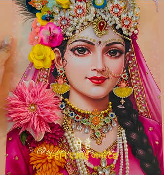 Divine paintings and portraits of Radha.